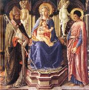 Master of The Castello Nativity Madonna and Sts Clement and Just oil painting on canvas